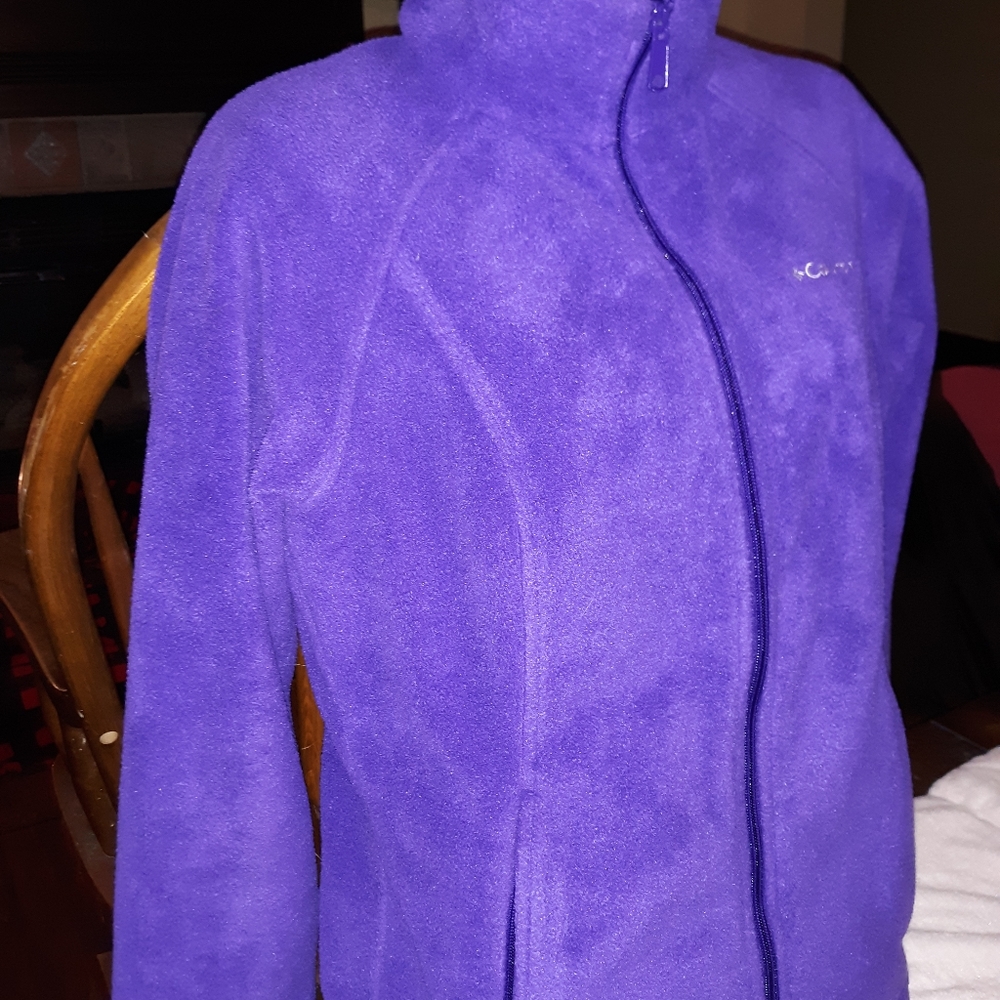 Columbia Women's Fleece Jacket Medium M Purple